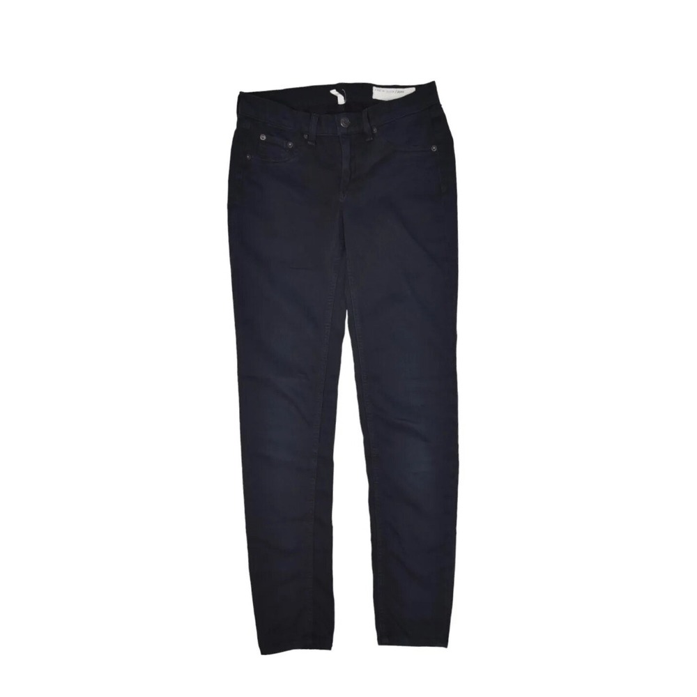 Rag & Bone Jeans Womens 26 Black Dark Wash Skinny Low Rise Legging W1503O163